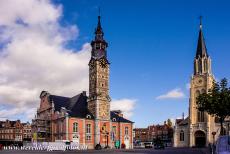 Belfries of Belgium and France - Belfries of Belgium and France: The Belfry of Sint Truiden in Belgium. The slender tower of the town hall functioned as the town's...