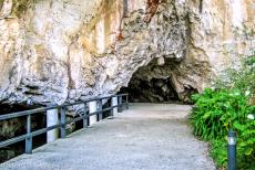Cave Art of Altamira and Tito Bustillo - Paleolithic Cave Art of Northern Spain: The entrance to the Tito Bustillo Cave, the cave situated in the small town of Ribadesella in...