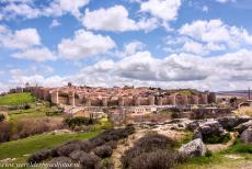 Old Town of &Aacute;vila - Old Town of &Aacute;vila with its Extra-Muros Churches: The Old Town of &Aacute;vila viewed from Los Cuatro Postes (the Four Pillars). This...