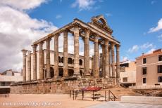 Archaeological Ensemble Mérida - Archaeological Ensemble of Mérida: The Temple of Diana was erected by the Romans at the end of the first century BC. The temple is one...