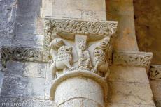 Routes of Santiago de Compostela in France - Routes of Santiago de Compostela in France: One of the capitals of the Grande-Sauve Abbey, the Romanesque sculpture depicts Daniel in the...