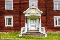 Decorated Farmhouses of Hälsingland - Decorated Farmhouses of Hälsingland: A fine decorated porch of a wooden farmhouse. The independent farmers of...