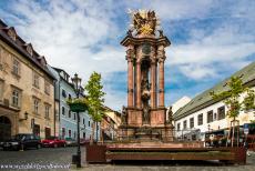 Historische stad Banská Štiavnica - Historische stad Banská Štiavnica en de technische monumenten in haar omgeving: De pestzuil op het plein van de...