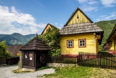 Vlkolínec - The twelve metres deep wooden winch-well was in the past the only source of drinking water in the small village of Vlkolínec. The...