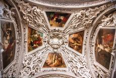 Historic Centre of the City of Salzburg - Historic Centre of the City of Salzburg: The decorated vaulted ceiling of Salzburg Cathedral. The Baroque Salzburg Cathedral still houses...