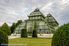Palace and Gardens of Schönbrunn - Palace and Gardens of Schönbrunn: The impressive Palmenhaus in the gardens is the largest of the four greenhouses in the gardens of...