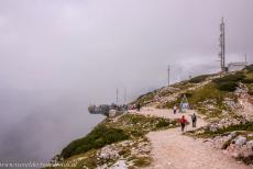 Hallstatt-Dachstein / Salzkammergut - Hallstatt-Dachstein / Salzkammergut Cultural Landscape: The viewing platform the Five-fingers in the mist. The Five-fingers is called the...