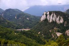 Semmering Railway - The 20-Schilling View is regarded as the heart of the Semmering Railway; it consists of the Kalte Rinne Viaduct, the Polleros Tunnel, the Krausel... Semmering Railway - The 20-Schilling View is regarded as the heart of the Semmering Railway; it consists of the Kalte Rinne Viaduct, the Polleros Tunnel, the Krausel...