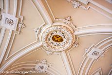 Historisch centrum van Graz - Historisch centrum van de stad Graz: Het gedecoreerde plafond van het raadhuis, het raadhuis met zijn koepel en hoektorens werd aan het eind...