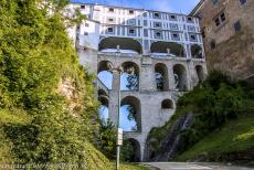 Historic Centre of Český Krumlov - Historic Centre of Český Krumlov: The Cloak Bridge spans the deep moat on the west side of Český Krumlov Castle. The...