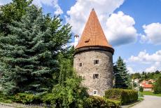 Historic Centre of Český Krumlov - Historic Centre of Český Krumlov: The cylindrical Guard Tower is a medieval tower, built around 1500 as part of the...