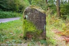 Ancient Beech Forests of Europe - An age-old border marking along the Kellerwald Forest Trail. National Park Kellerwald-Edersee contains a part of the ancient beech forests of...