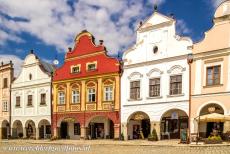Historic Centre of Telč - Historic Centre of Telč: The colourful houses in the Renaissance style on the market square. The houses of Telč were originally built of wood, but...