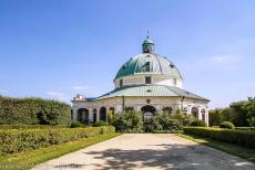 Gardens and Castle at Kroměříž - The Rotunda is situated in the centre of the Baroque Flower Garden at Kroměříž. All the garden paths lead towards the Baroque Rotunda, the...