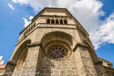 Jewish Quarter and St Procopius Basilica, Třebíč - One of the rose windows of the St. Procopius' Basilica in Třebíč. The basilica was founded in the 1230s as part of a...