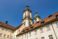 Abbey of Saint Gall - Abbey of Saint Gall: The towers of the abbey seen from the courtyard of the Bishop's Palace, the palace is still occupied by the...