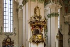Abbey of Saint Gall - Abbey of Saint Gall: The richly decorated pulpit is a masterpiece of woodcarving, the pulpit was completed in 1766. The Baroque portal...
