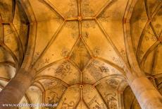 Benedictine Convent of St. John at Müstair - Benedictine Convent of St. John at Müstair: The coat of arms of Charlemagne was painted in the vaulting. The statue of Charlemagne stands...