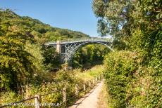 Ironbridge Gorge - The Iron Bridge spanning the river Severn and the Ironbridge Gorge. The Iron Bridge is probably one of the most iconic images of Britain. It was...