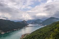 Monte San Giorgio - A view of Lake Lugano from the 1097 metres high Monte San Giorgio. The wooded mountain is of extreme archaeological, historical and...