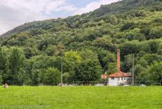 Monte San Giorgio - Monte San Giorgio: A small factory in Meride for the extraction of mineral oil from oil shale. The factory is situated at the...