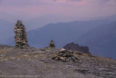 Swiss Tectonic Arena Sardona - Swiss Tectonic Arena Sardona: A Steinm&auml;nnchen, also called a Steinmandl (Stone Man) near the mountain station on Fil de Cassons, one the...