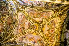 Sacri Monti of Piedmont and Lombardy - Sacri Monti of Piedmont and Lombardy - Sacred Mountains of Piedmont and Lombardy: The sumptuous decorated ceiling of the Sanctuary of...