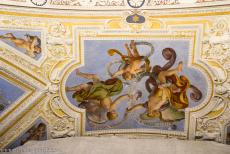 Sacri Monti of Piedmont and Lombardy - Sacri Monti of Piedmont and Lombardy - Sacred Mountains of Piedmont and Lombardy: The decorated ceiling of the Madonna del Soccorso, the 15th...