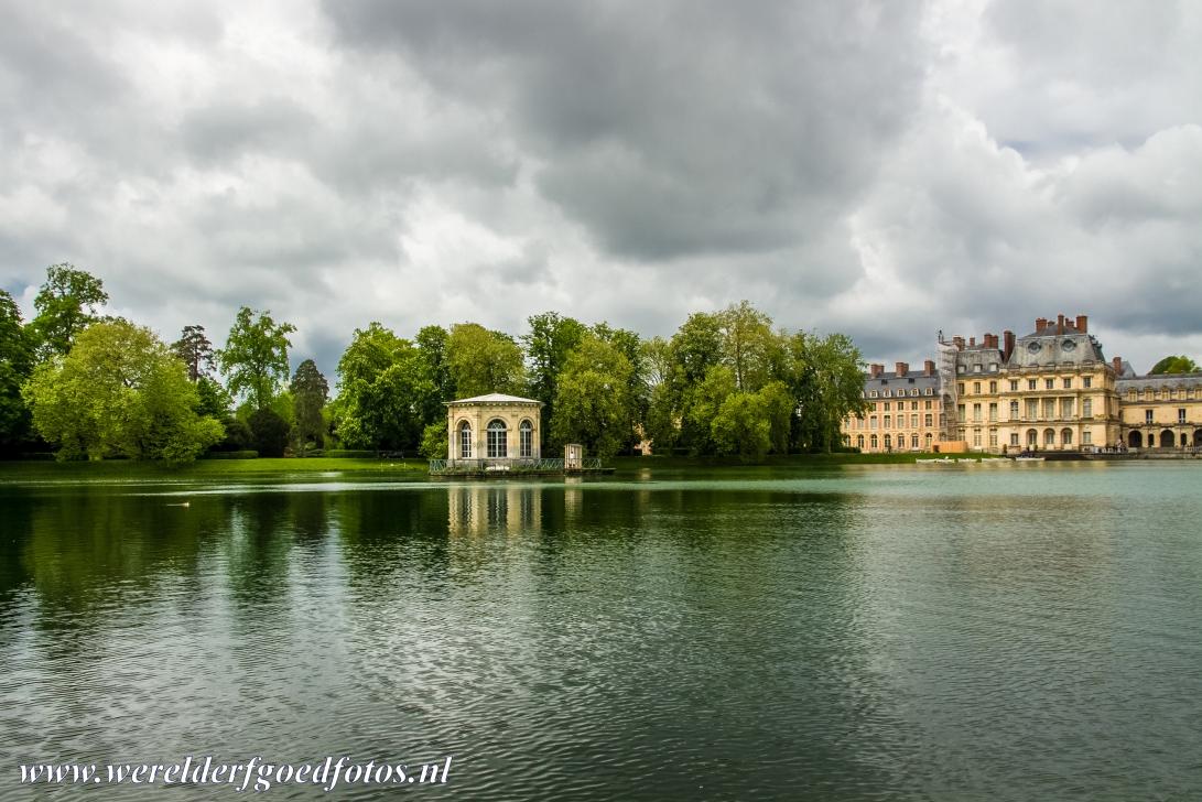Palace and Park of Fontainebleau - The Palace and Park of Fontainebleau: The Carp Lake and the 17th century octagonal pavilion. The Palace of Fontainebleau is a former royal...