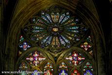Bourges Cathedral - Bourges Cathedral: The rose window of the West Façade is called the 'Grand Housteau'. Bourges Cathedral is famous for...