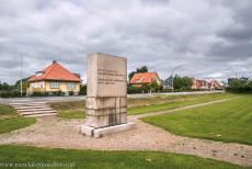 Christiansfeld, a Moravian Church Settlement - Christiansfeld, a Moravian Church Settlement: The Reunion Monument on Reunification Square. The stone was erected to commemorate the Reunification...