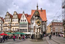 Town Hall and Roland on the Marketplace, Bremen - Town Hall and Roland on the Marketplace of Bremen:&nbsp;Numerous Roland statues were erected in Germany and other parts of Northern and Central...