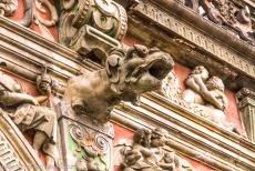 Town Hall and Roland on the Marketplace, Bremen - Town Hall and Roland on the Marketplace of Bremen: One of the gargoyles on the fa&ccedil;ade of the Old Town Hall of Bremen;&nbsp;the...