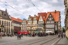 Town Hall and Roland on the Marketplace, Bremen - Town Hall and Roland on the Marketplace of Bremen: The Roland statue stands in front of the Town Hall of Bremen. A&nbsp;Roland statue is a symbol...