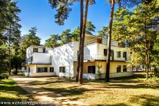 Het Bauhaus en zijn locaties in Dessau - Het Bauhaus in Dessau: Het Moholy / Nagy en Feininger huis, een van de docentenwoningen, de woningen liggen dichtbij het schoolgebouw van het...