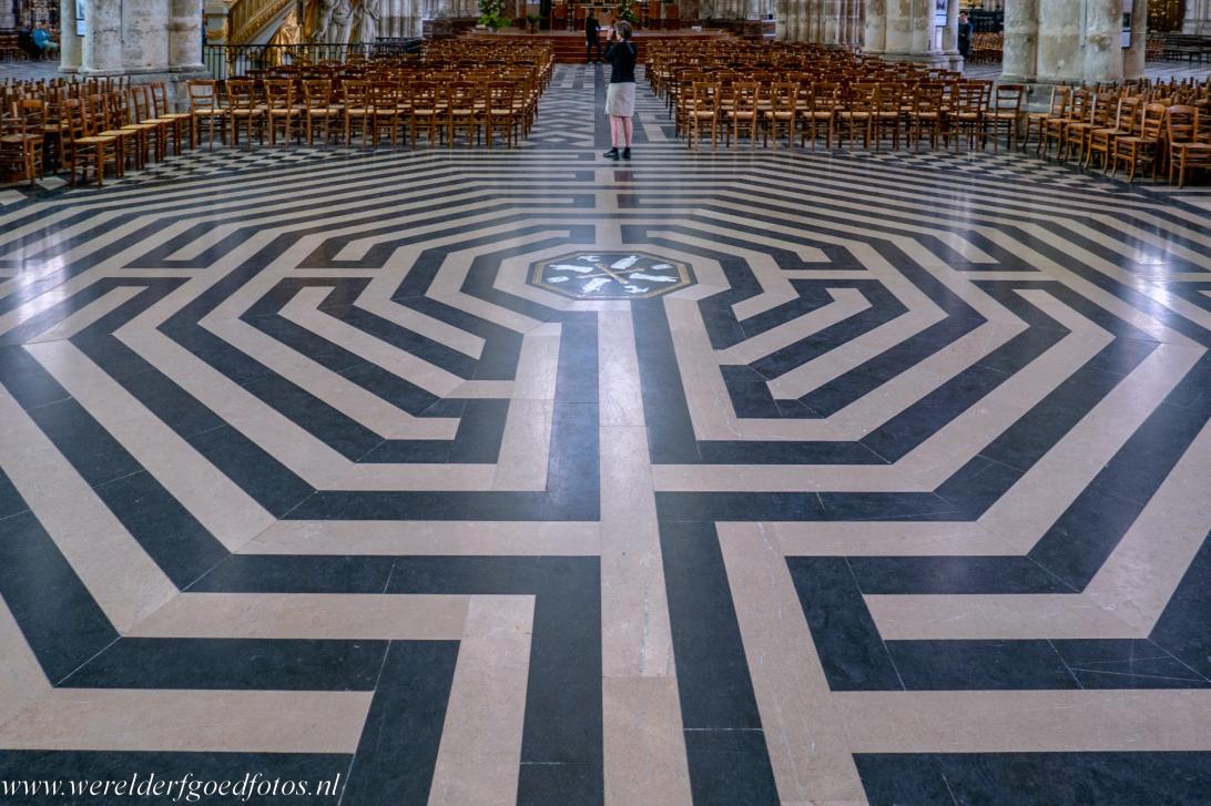 Amiens Cathedral - Amiens Cathedral: The labyrinth of Amiens Cathedral was inlaid in black and white marble in the nave floor in 1288. Labyrinths such... Amiens Cathedral - Amiens Cathedral: The labyrinth of Amiens Cathedral was inlaid in black and white marble in the nave floor in 1288. Labyrinths such...