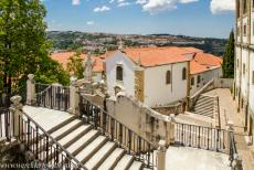 University of Coimbra - Alta and Sofia - University of Coimbra - Alta and Sofia: The Capela de Santo António and the Minerva Stairs, the Escadas de Minerva, leading to the...