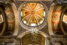 Sanctuary of Bom Jesus do Monte in Braga - Sanctuary of Bom Jesus do Monte in Braga: The decorated dome of the church. The church was designed by the local architect André...