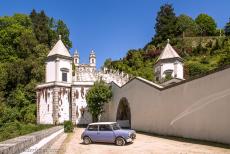 Sanctuary of Bom Jesus do Monte in Braga - Sanctuary of Bom Jesus do Monte in Braga: Our own 1974 classic Mini Authi in front of Bom Jesus do Monte. The church of the...