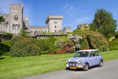 Slate Landscape of Northwest Wales - Slate Landscape of Northwest Wales: A Mini Authi in front of Penrhyn Castle, the former home of the aristocratic Pennant family, the...