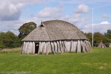 Viking-Age Ring Fortresses - Viking-Age Ring Fortresses in Denmark: The reconstructed Viking longhouse of Fyrkat Ring Fortress. The wooden longhouses were built in...