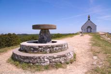 Megaliths of Carnac - Neolithic Carnac, Morbihan Region in Brittany: The Chapel of Saint Michel on top of the Tumulus Saint Michel. The first chapel was built in 1664,...