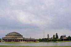 Centennial Hall in Wrocław - Hala Stulecia - The 96 metres high needle-like metal sculpture Iglica towers high above the Centennial Hall in Wrocław. The sculpture was built in 1948 to...
