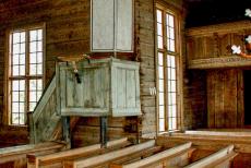 Pet&auml;j&auml;vesi Old Church - As the Pet&auml;j&auml;vesi Old Church lacked an organ, a raised bench was built for the precentor. From this elevated position, his task was to...