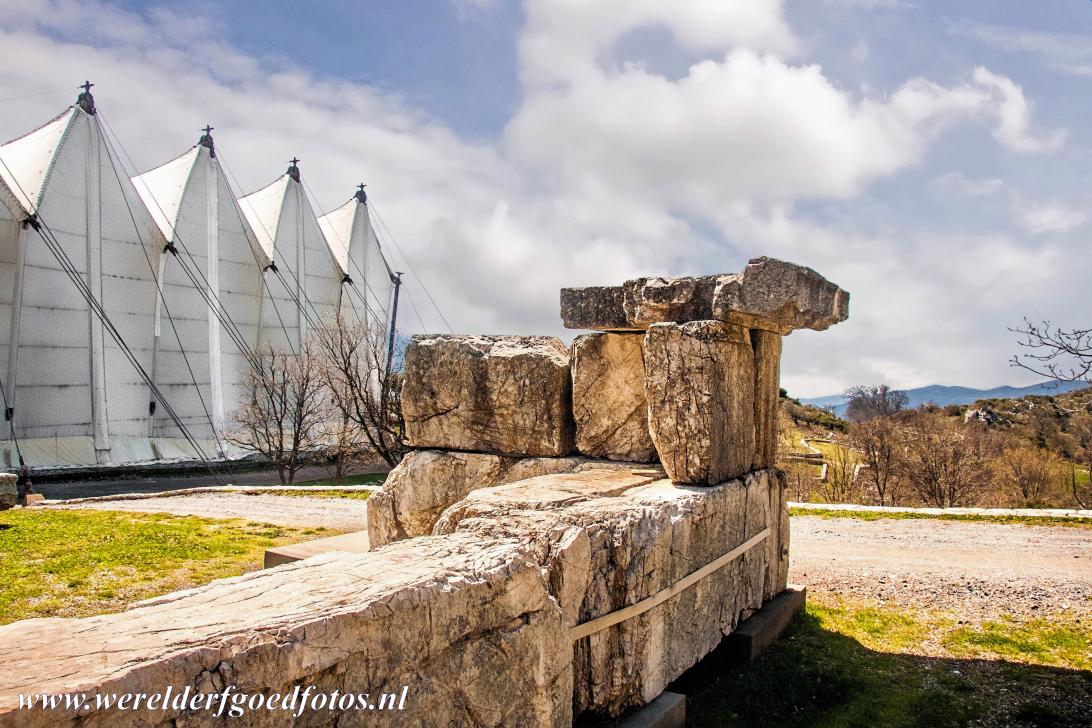 Temple of Apollo Epicurius at Bassae - The sheltered Temple of Apollo Epicurius at Bassae. The Temple of Apollo Epicurius is situated on an isolated mountain side in Arcadia,... Temple of Apollo Epicurius at Bassae - The sheltered Temple of Apollo Epicurius at Bassae. The Temple of Apollo Epicurius is situated on an isolated mountain side in Arcadia,...