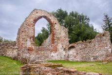 St. Augustine's Abbey in Canterbury - The&nbsp;remains of the Church of St. Pancras in Canterbury, the 7th century church was constructed of Roman brick, one of its surviving columns...