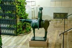 Venice and its Lagoon - Venice and its Lagoon: A bronze sculpture by the Italian sculptor Marino Marini at the entrance to the Palazzo Venier dei Leoni in Venice....