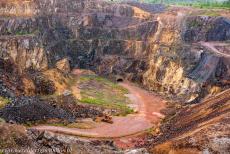 Great Copper Mountain in Falun - Mining Area of the Great Copper Mountain in Falun: The Great Pit is the result of a major cave-in in 1687, it occurred on...