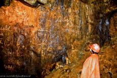 Great Copper Mountain in Falun - Falun Great Copper Mountain: The signatures of the Royal family of Sweden on the wall of the Christmas Gift Chamber,...