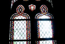 Kasteel van de Duitse Ridderorde in Malbork - De middeleeuwse glas-in-lood ramen van kasteel Malbork. In het Museum Kasteel Malbork zijn enkele permanente exposities te...